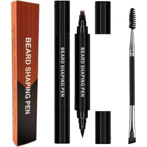Beard Filling Pen Kit Beard Pencil Filler Waterproof Moustache Pen Beard Brush Beard Enhancer Moustache Coloring Shaping Tools