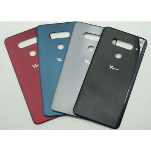Original For LG V40 ThinQ Battery Cover Door Back Housing Rear Case V405QA7 V405UA V405 Battery Door Replacement Parts + Sticker