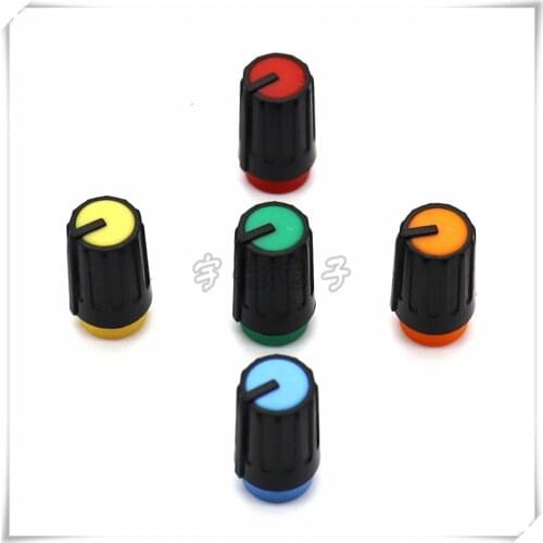 10 Pieces Plastic Long handle Flower Shaft Knob Diameter 9.5mm Height 17mm Potentiometer Knob Gear Shaped Inner Hole 6mm