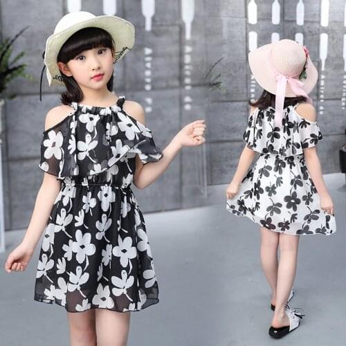 Teenage Girl Dresses Summer 2019 Childrens Clothing Kids Flower Dress Chiffon Princess Dresses For Age 7 8 9 10 11 12 Years