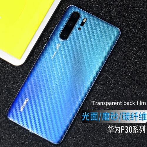 Clear Matte Leather Back Film For Huawei P30 30Pro P30 Lite Carbon Fiber Skin Back Body Sticker For Huawei P20 Lite 20Pro P30Pro