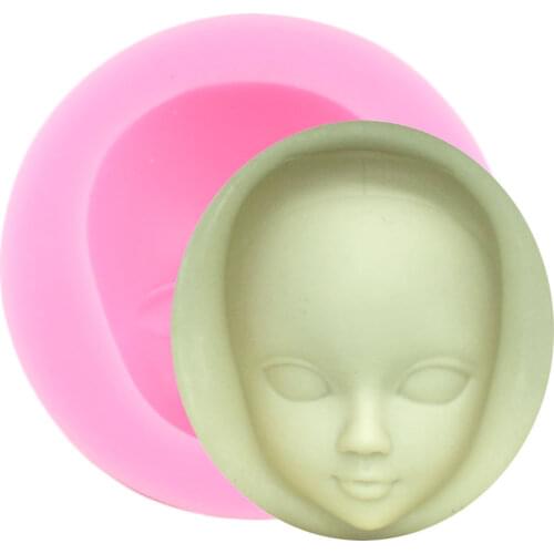 Girl Face Silicone Mold Fondant Molds Cake Decorating Tools Woman Mask Chocolate Gumpaste Mould Candy Polymer Clay Resin Moulds