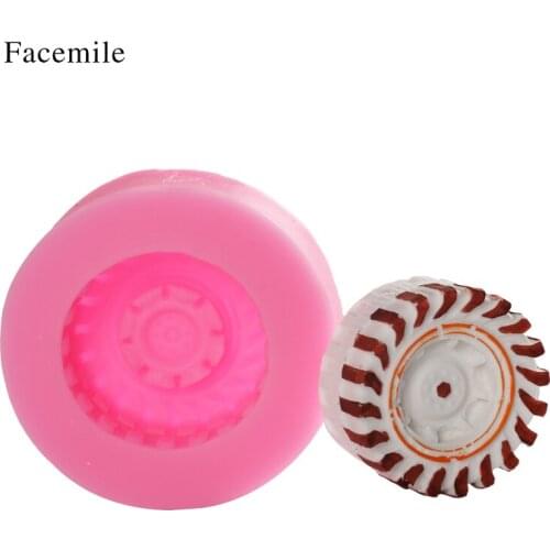 1PCS Silicone Tires Wheel Fondant Cake Mold Chocolate Cookies Mould Bakeware Home Kitchen Baking Decorating Tools Accessories