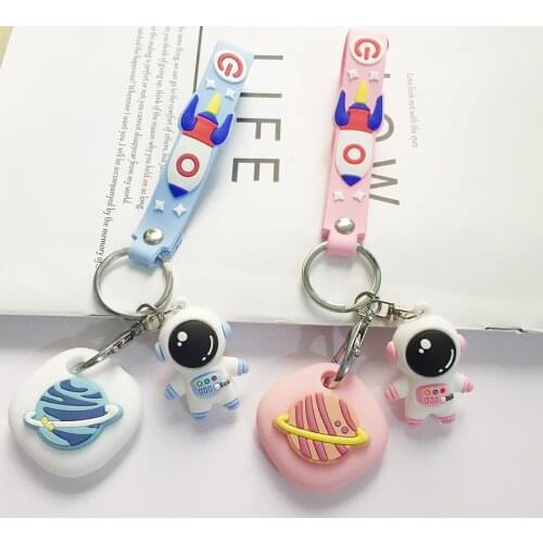 For Samsung Galaxy SmartTag Silicone Cartoon Protective Case for Galaxy Smart Tag Tracker Cute astronaut Key Chain Accessories