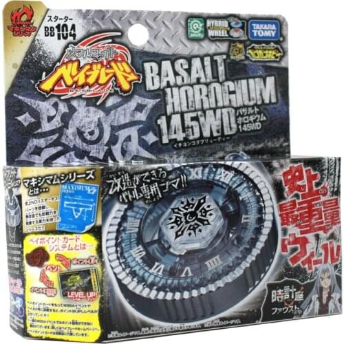 Takara Tomy Japan Version Toys Spinning BB104 Basalt Horogium Battle Duel Beybalde Burst Fusion with launcher Toy for Boys