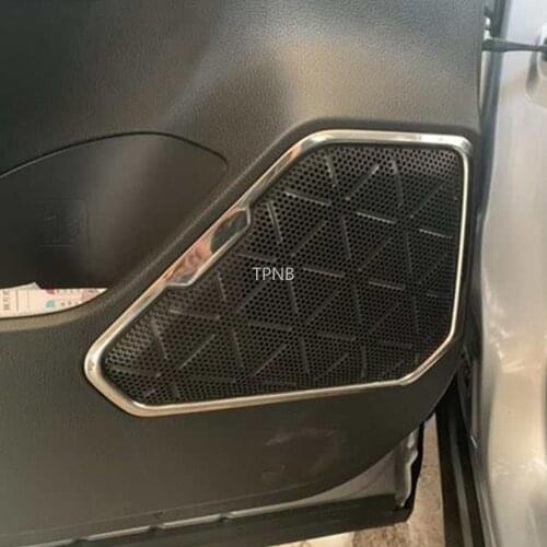 For Toyota RAV4 2019 2020 Car Inner Door Stereo Speaker Audio Ring Cover Sound Frame Decoration Trim Styling Accessories