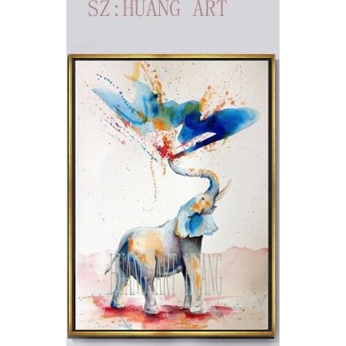High Quality Wall Art Painting Abstract Ganesh Oil Painting Hand-painted Abstract Elephant Ganesh Oil Painting for Living Room