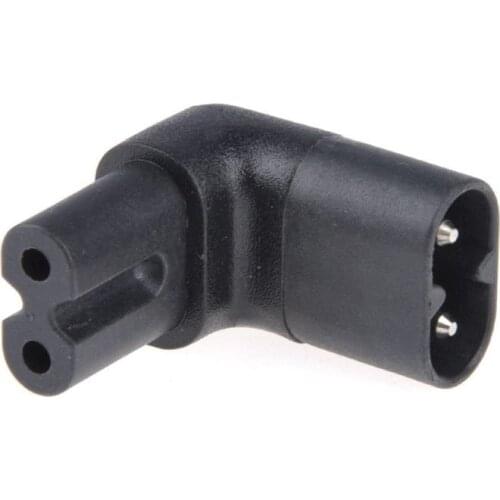 2.5A IEC320-C8 to C7 90 Degree Up Angle Angled Power Adapter Converter 110-250V