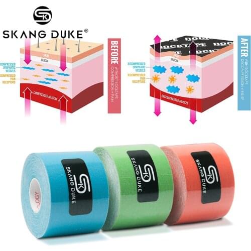 2 Size Kinesiology Tape Pre Cut Athletic Strapping Gym Tennis Fitness Running Knee Muscle Pain Care Therapeutic Medical Elasti