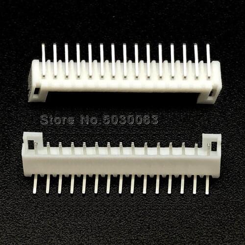 50pcs PH2.0 Right Angle pin Header 15p 15pin PH-15AW PH 2.0mm pitch 90 degree bending needle PCB JST Car male wire Connectors