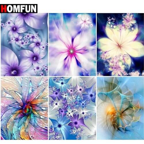 HOMFUN Full Square/Round Drill 5D DIY Diamond Painting "Flower scene" Embroidery Cross Stitch 5D Home Decor Gift