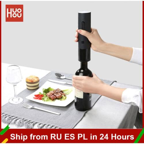 Xiaomi Mijia Huohou Automatic Wine Bottle Opener Electric Corkscrew Foil Cutter Cork Out Tool Stopper Decanter Smart Home Kits
