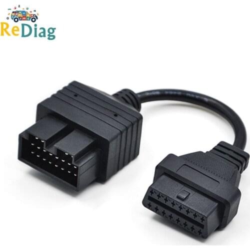 Free Shipping For Kia 20Pin to 16Pin Extension Interface OBDII 16 Pin Female to For Kia 20 Pin Female Diagnosis Connector