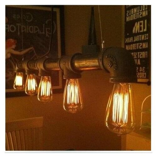 Free shipping LED lamps Loft style retro restaurant bar lighting industrial pipe series