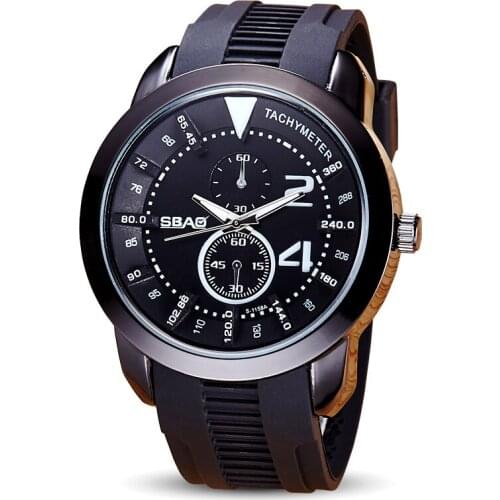 Fashion wrist watch mens leather bracelets black brand mens watch Presents for men new Year gifts sports Large dial watch