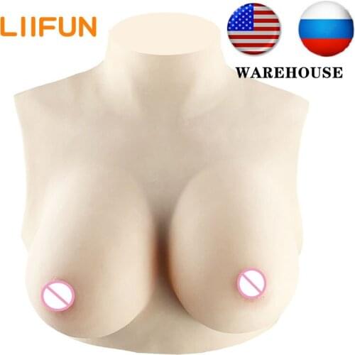 Artificial Huge Fake Boobs Bodysuit Silicone Breast Forms Plate For Drag Queen Transgender Shemale Crossdresser Travesti Tetas
