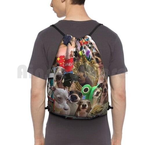 Jenna Marbles Collage Backpack Drawstring Bags Gym Bag Waterproof Jenna Marbles Collage Cermet Funny Youtube Back To