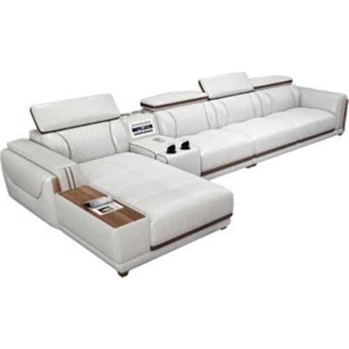 Living room Sofa set диван мебель кровать muebles de sala L shape real genuine leather sofa cama puff asiento sala air cleaner
