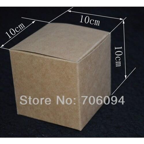 10*10*10CM,50pcs/lot,Cosmetic/Jewerly kraft paper box Brown kraft handmade gift boxes,Essential oil box,custom box logo