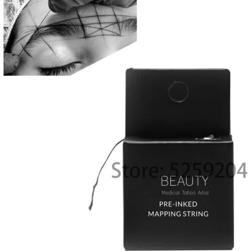 Microblading MAPPING STRING Pre-Inked Eyebrow Marker thread Tattoo Brows Point 10m Pre Inked mapping string for tattoo and PMU