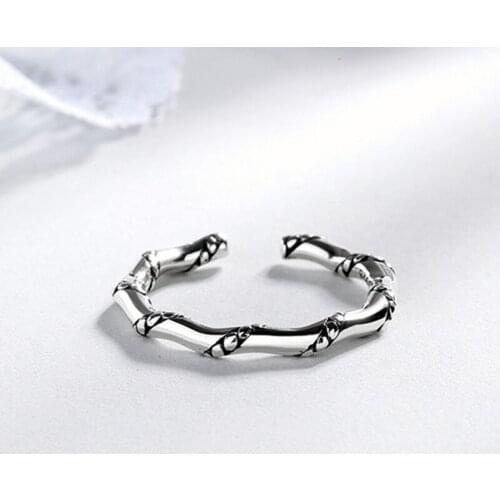 Fashion Vintage Style 925 Silver Retro Sweet Twist Wave Rings Jewelry