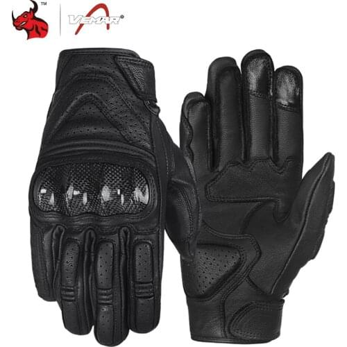 VEMAR Motorcycle Gloves Carbon Fibre Leather Guantes Moto Men Motocross Gloves Touch Function Guantes Motobiker Riding Gloves