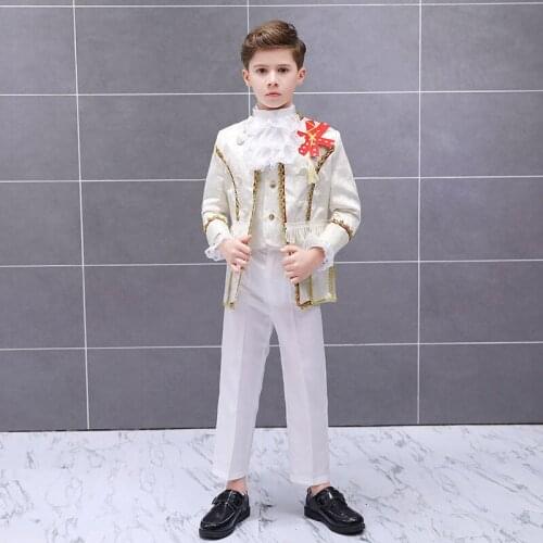 Mens 18th Century Costume Regal Medieval Kings Suit Royal Guard Costume Medieval Renaissance Boy Prince Uniform