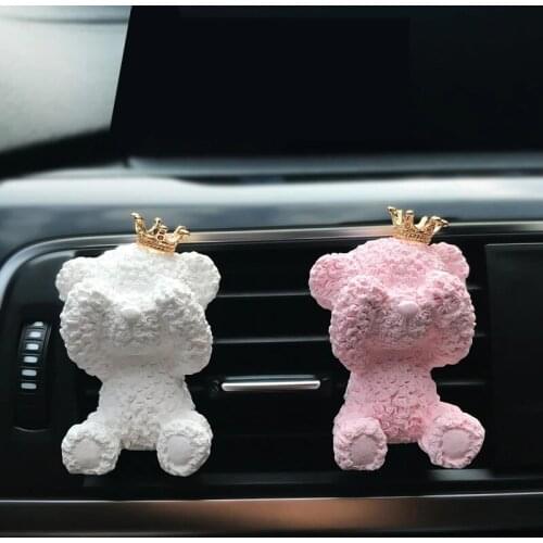 Car Fragrance Air Conditioning Outlet Perfume Clip Car Air Freshener Cute Bear Car Decor Creative Ornaments Car Perfume Diffuser