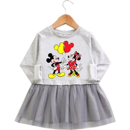 Girls Dress Summer Girl Baby Toddler Minnie Mickey Cartoon Dress Children Party Birthday Ballet Clothes Princess Cute Dresses