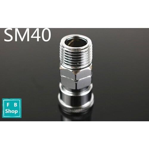 SM40 1/2''PT Pneumatic Air Compressor Hose Quick Coupler Plug Socket Connector 20MM