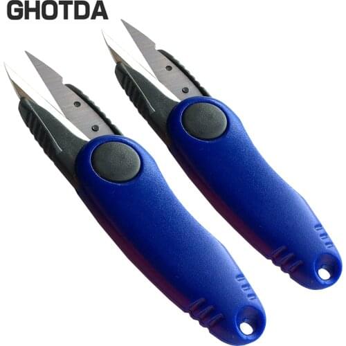 Portable 2pcs Folding Multifunctional Fishing Line Cutter Stainless Steel Scissors