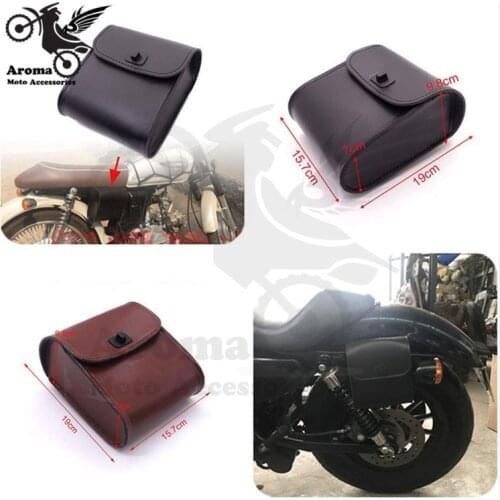 Mini professional accessories cafe racer motorcycle bag for harley prince cruise retro saddlebag moto side bag classic motorbike