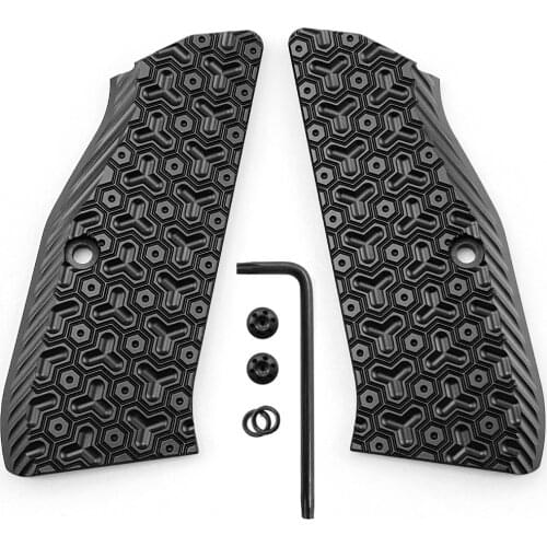 1pair Tactical grips CNC Aluminum Alloy Custom Grips Texture Handle Cover With Screwd Tool for CZ 75 Series CZ 75 SP-01 Shadow 2