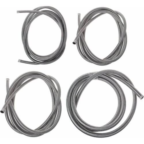 1Pc 1M AN4 AN6 AN8 AN10 Stainless Steel Braided Racing Brake Gas Oil Fuel Line Hose for motor oil & coolant NEW C45