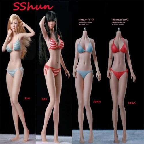 PHMB2019-S34 /S35 1/6 Scale Super Flexible Seamless Body With Head Sculpt TBLeague Model Toys For Holiday Gifts