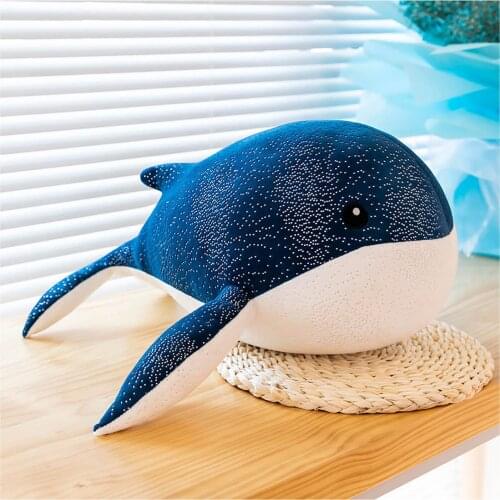50/60CM Cartoon Super Soft Plush Toy Sea Animal Big Blue Whale Soft Toy Stuffed Animal Fish Lovely Childrens Birthday Gift 2021