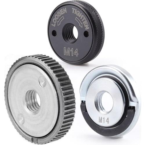 Angle Grinder M14 Thread Inner Outer Flange Nut Set Quick Release Nut Power Replacement Part For Bosch Metabo Milwaukee Makita