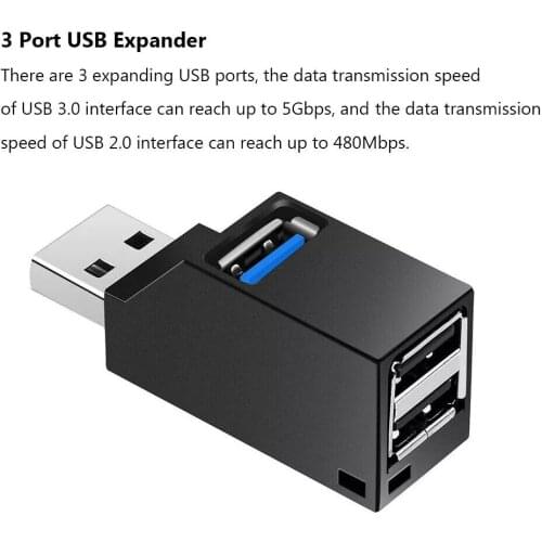 3 Port USB Hub Mini USB 2.0 3.0 High Speed Hub Splitter Box For PC Laptop U Disk Card Reader For iPhone Xiaomi Mobile Phone Hub