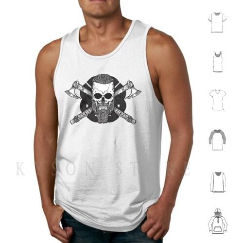 I Did It Norway 4 Tank Tops Vest 100% Cotton Axe Battles Skull Ragnar Viking Northman Scandinavian Pirate