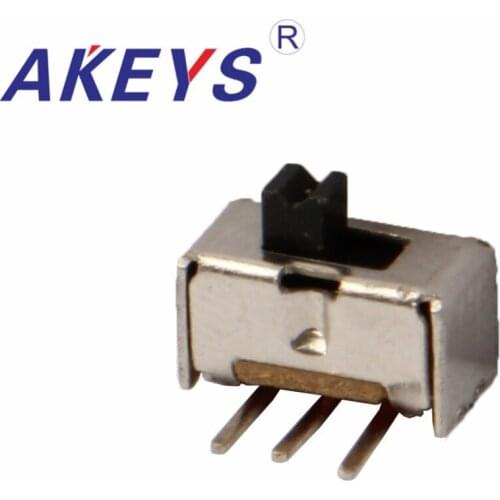 10PCS SS-12D13 1P2T-G5/G6 Single pole double throw slide switch verticle type pin spacing 2.54mm 3 pin bend pin