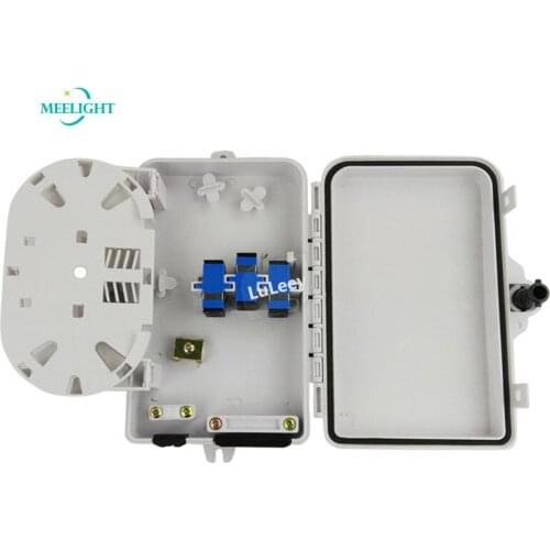 2pcs Ftth 6 core fiber distribution box wall mounted fiber distribution box room waterproof fusion distribution box