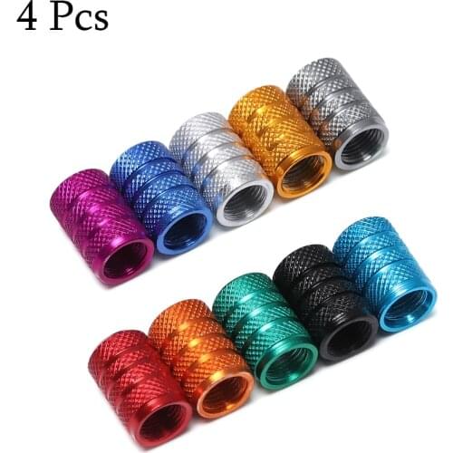4Pcs Bike Wheel Rim Tire Dust Covered Car Motorcycle Truck Universal Parts Aluminum Alloy Tube Tyre Cap Dustproof Accessories