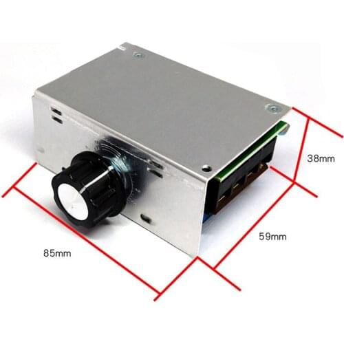 AC 110V-220V 4000W Import High Power Thyristor SCR Adjustable Motor Speed Controller Dimmers Voltage Regulator Thermostat