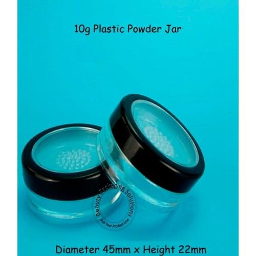 Promotion High Quality 10G 50pcs/Lot Cosmetic Bottles Empty Powder Box Cosmetic Containers Plastic Travel Portable Refiilable