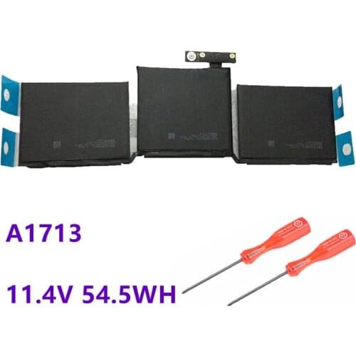 A1713 Laptop Battery for Apple MacBook Pro 13" A1708 2016 2017 EMC 2978 3164 020-00946 MLL42LL Battery 11.4V 54.5Wh/4781mAh