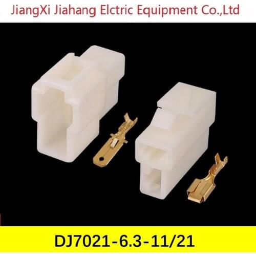 Freeshipping 200sets DJ7021-6.3-11/21 2Pin AMP Car Electrical Wire Connectors for VW,BMW,Audi,Toyota,NISSAN