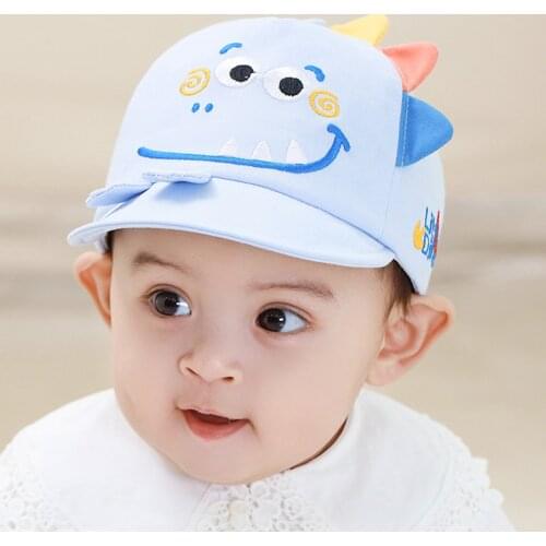 Fashion Cute Baby Caps Cartoon Dinosaur Kids Boy Baseball Cap Children Adjustable Sun Protection Hat Summer Beach Hats