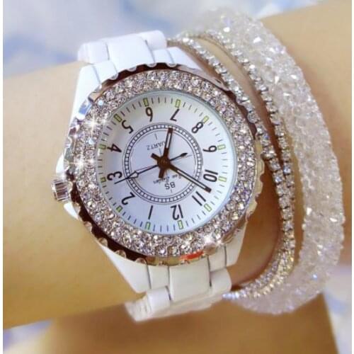 BS New Style Korean Hot-Selling Fashion Elegant Watch Ladies Bracelet Watch Full Diamond-Studded Ladies Watches 0280