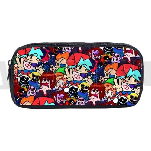 Friday Night Funkin Cosmetic Cases 3D Shooting Game Fnf Makeup Box Bags Pencil Case Storage Pouch School Supplies Stationery