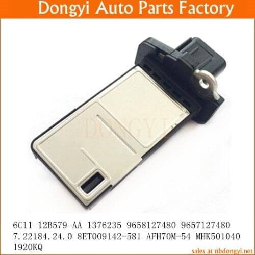 Mass Air Flow Sensor OE No. 6C11-12B579-AA 1376235 9658127480 9657127480 7.22184.24.0 8ET009142-581 AFH70M-54 MHK501040 1920KQ